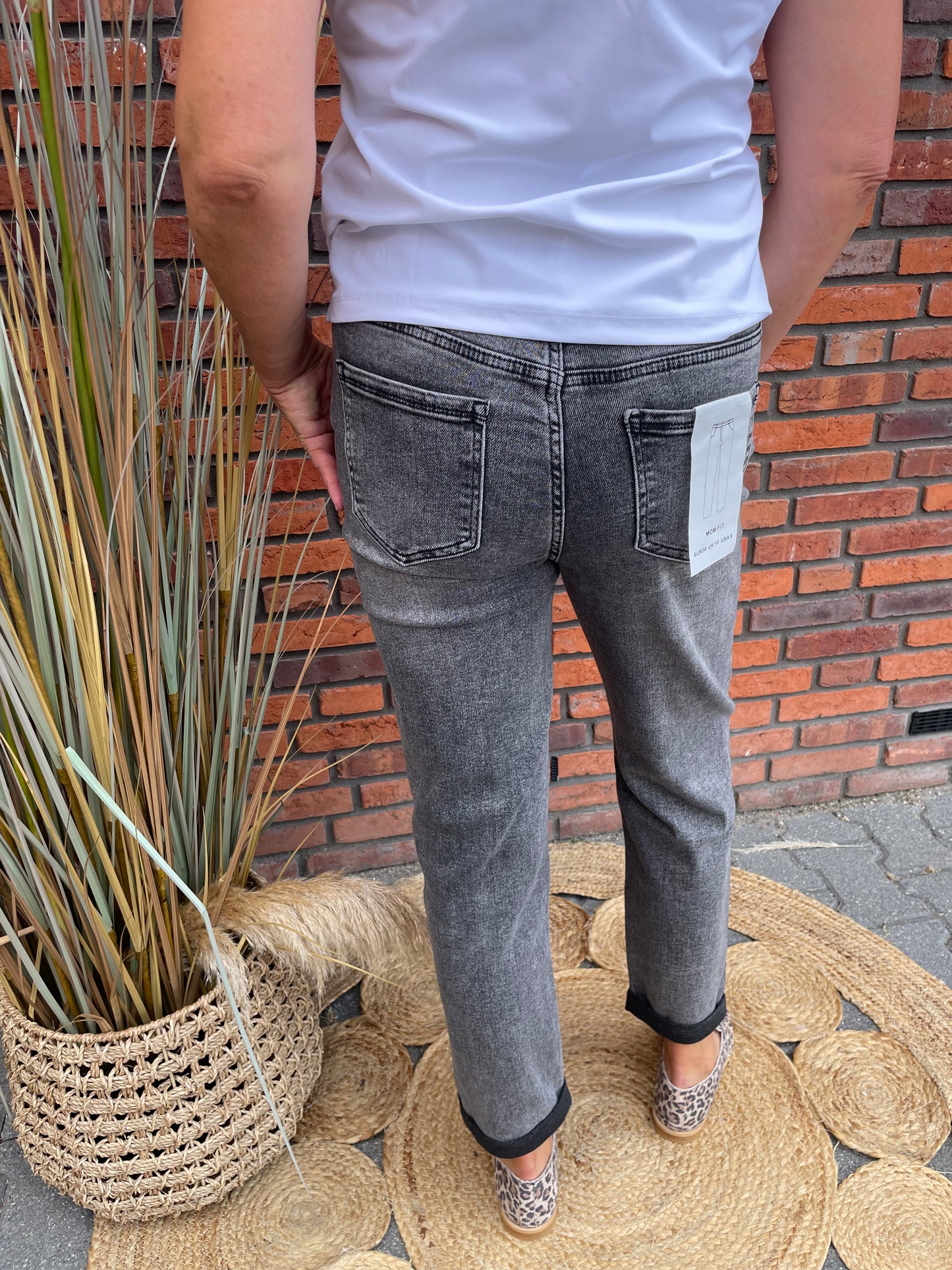 Mom jeans grijs HM329-2