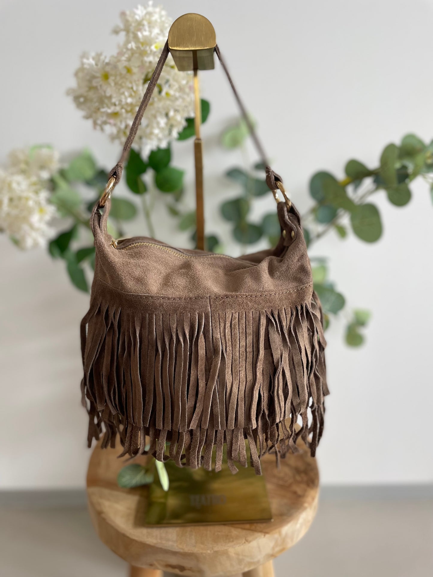 Tas Deluxe Franjels taupe