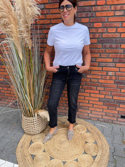 Mom jeans donkergrijs HM329-8