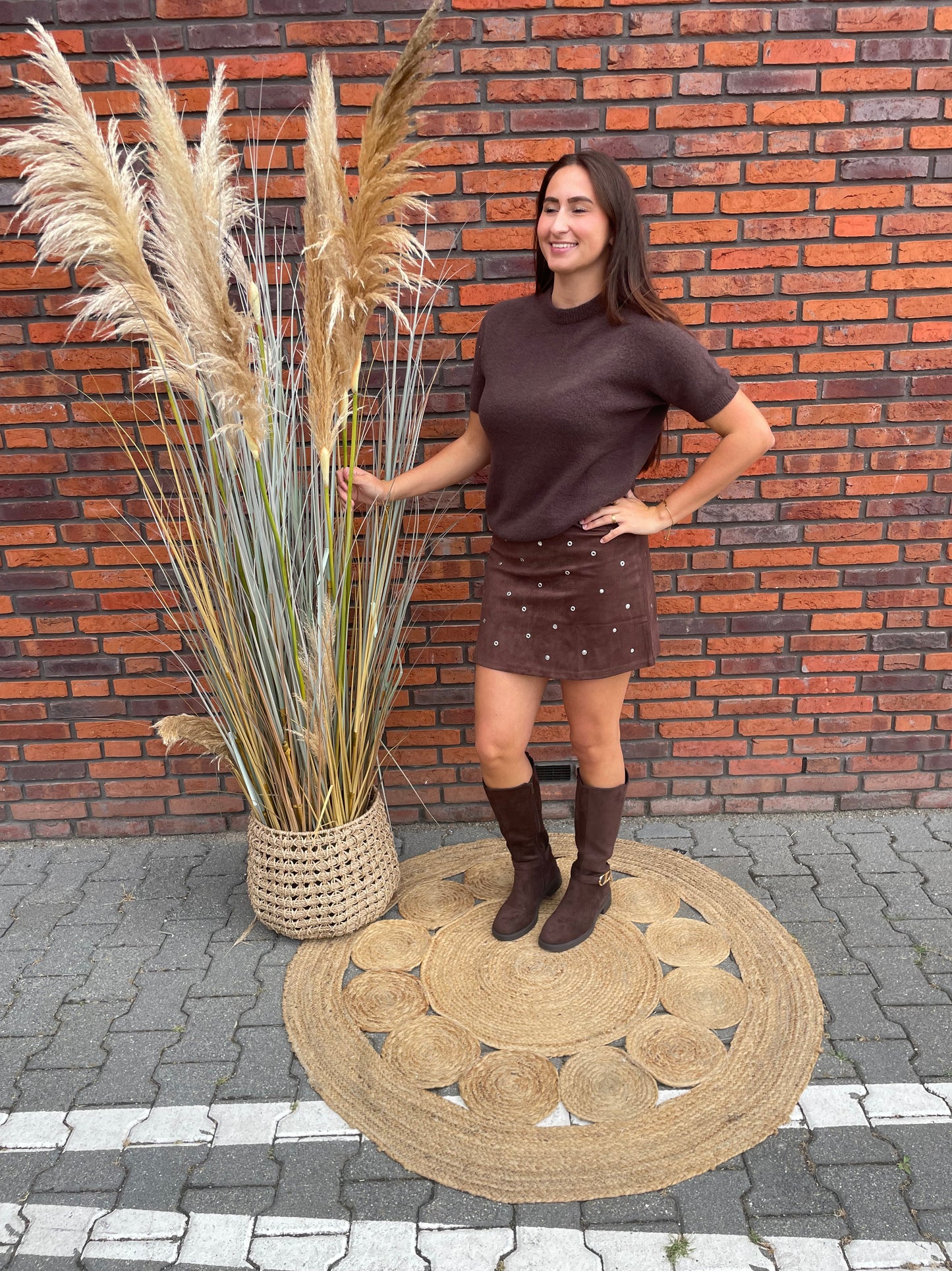 Rokje stud bruin