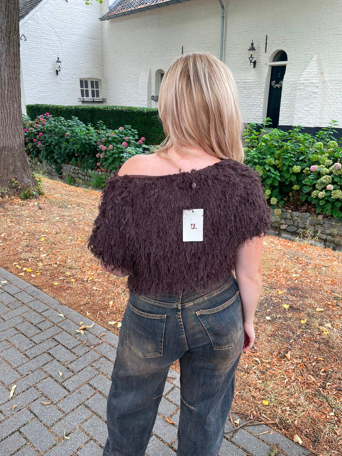 Trui fluffy bruin