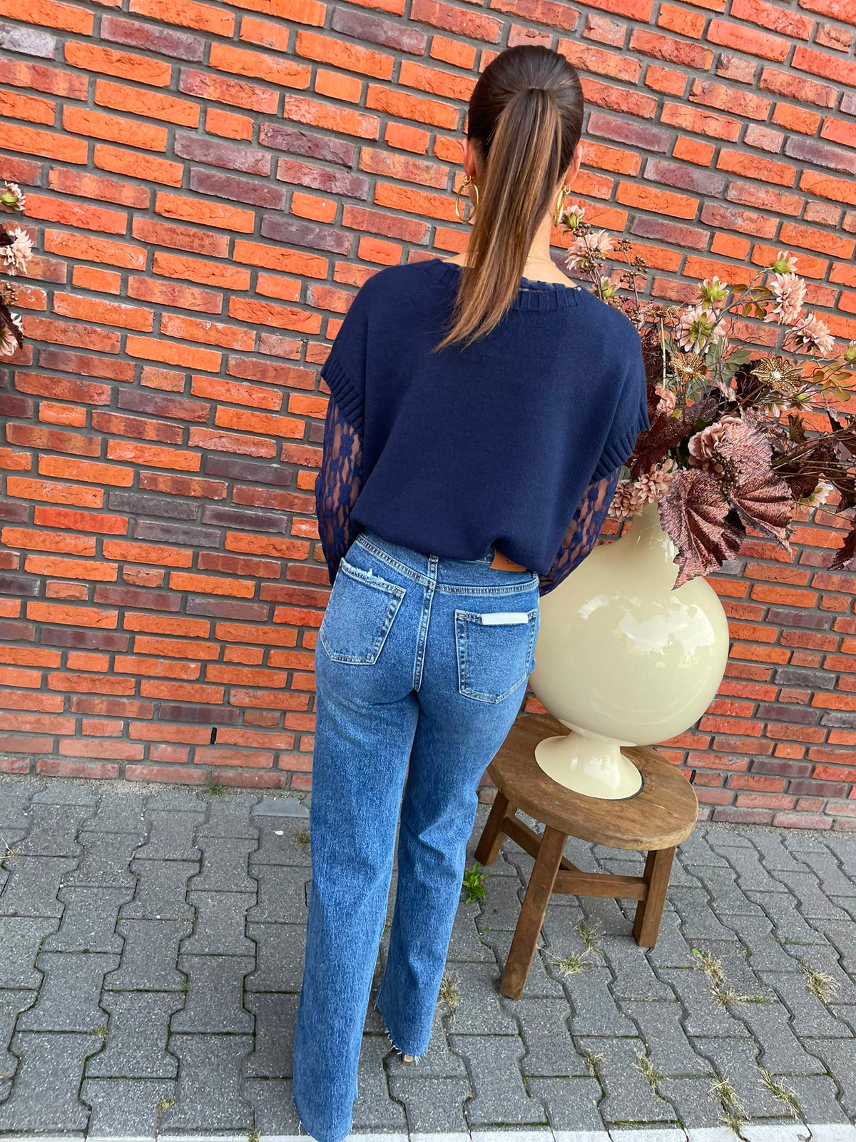 Jeans blauw spijker extra tall W3636-2#