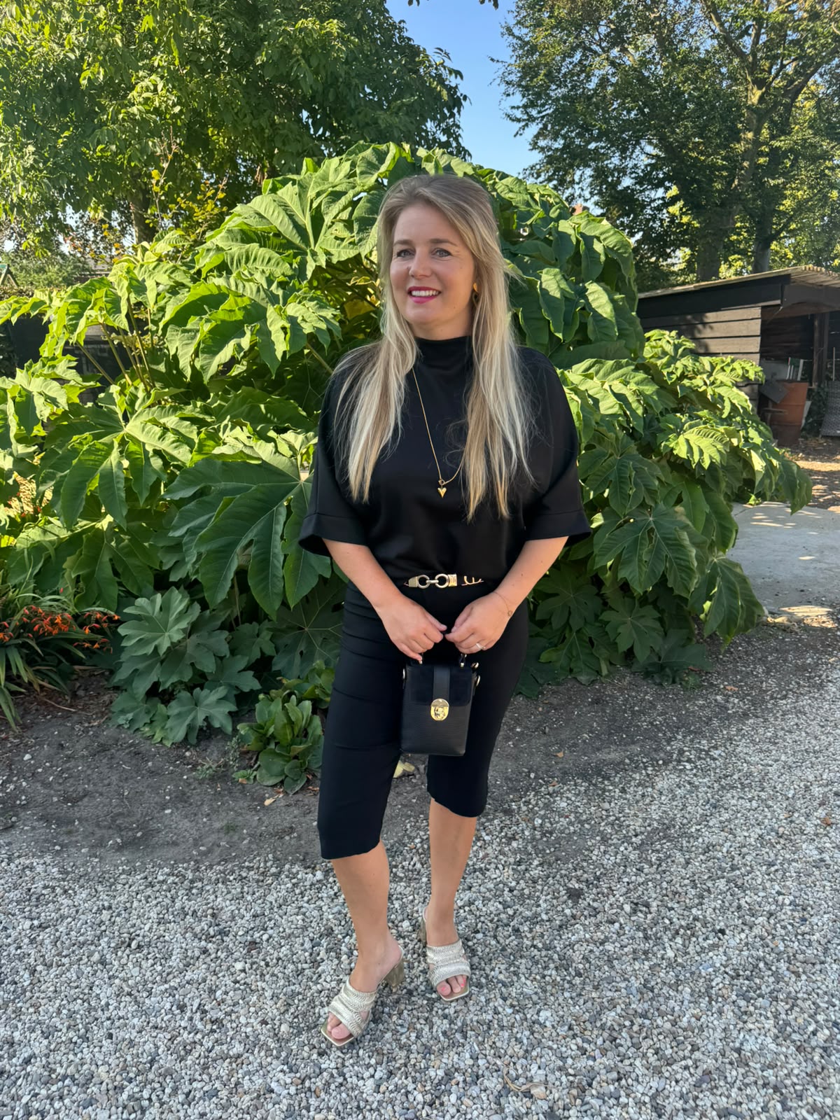Capri broek zwart
