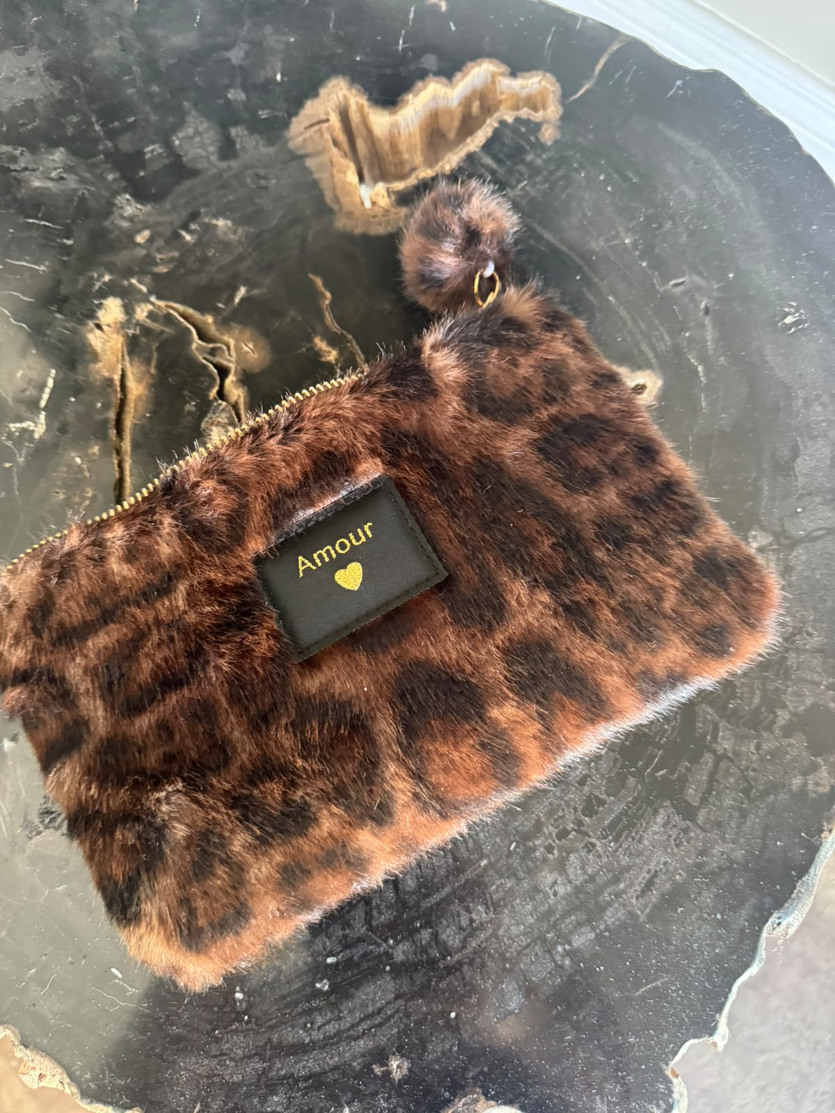 Toilettasje fluffy panter