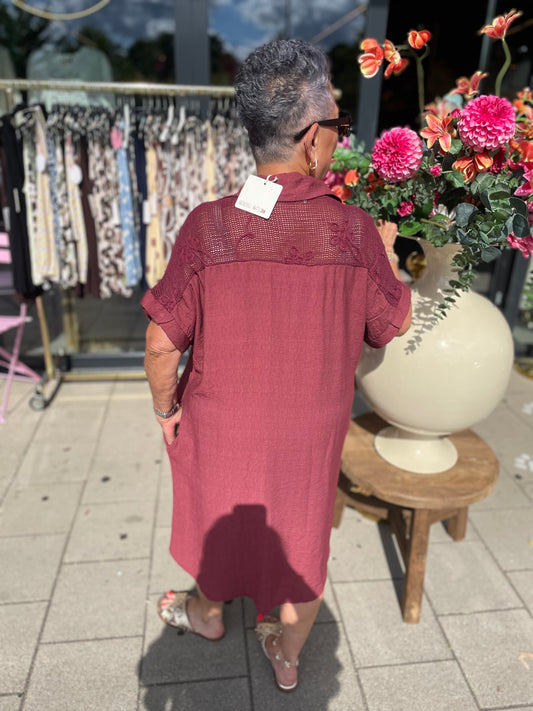 Jurk Geisa bordeaux