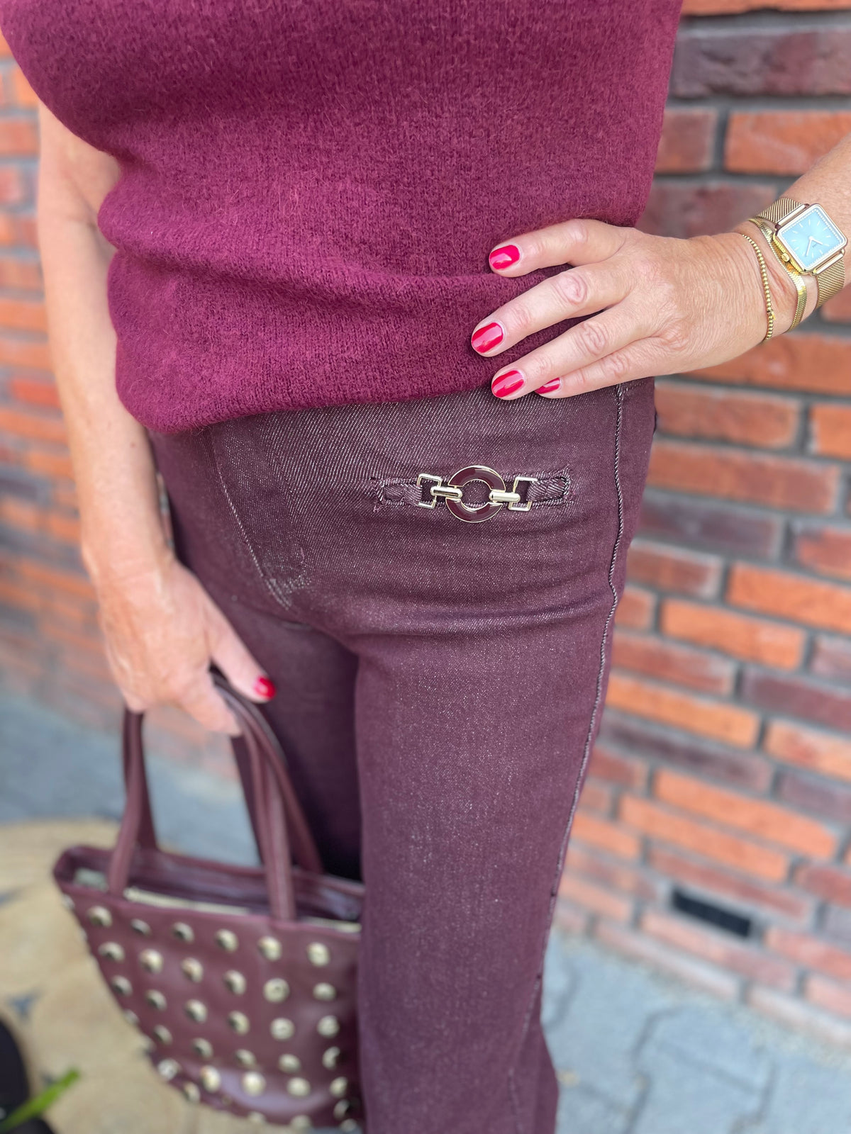 Jeans Zac & Zoe bordeaux B3921-PR