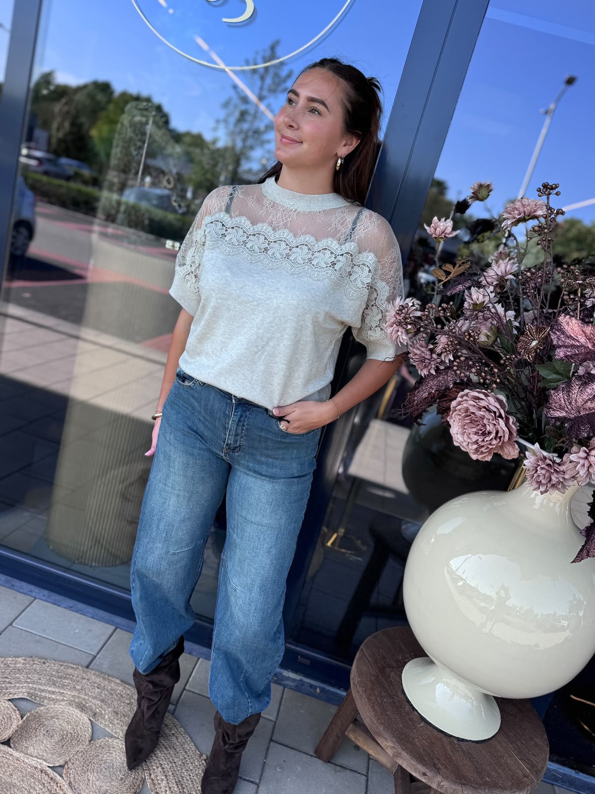 Trui Nienke taupe