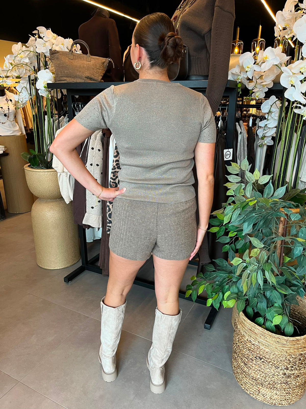 Top Sprankle taupe