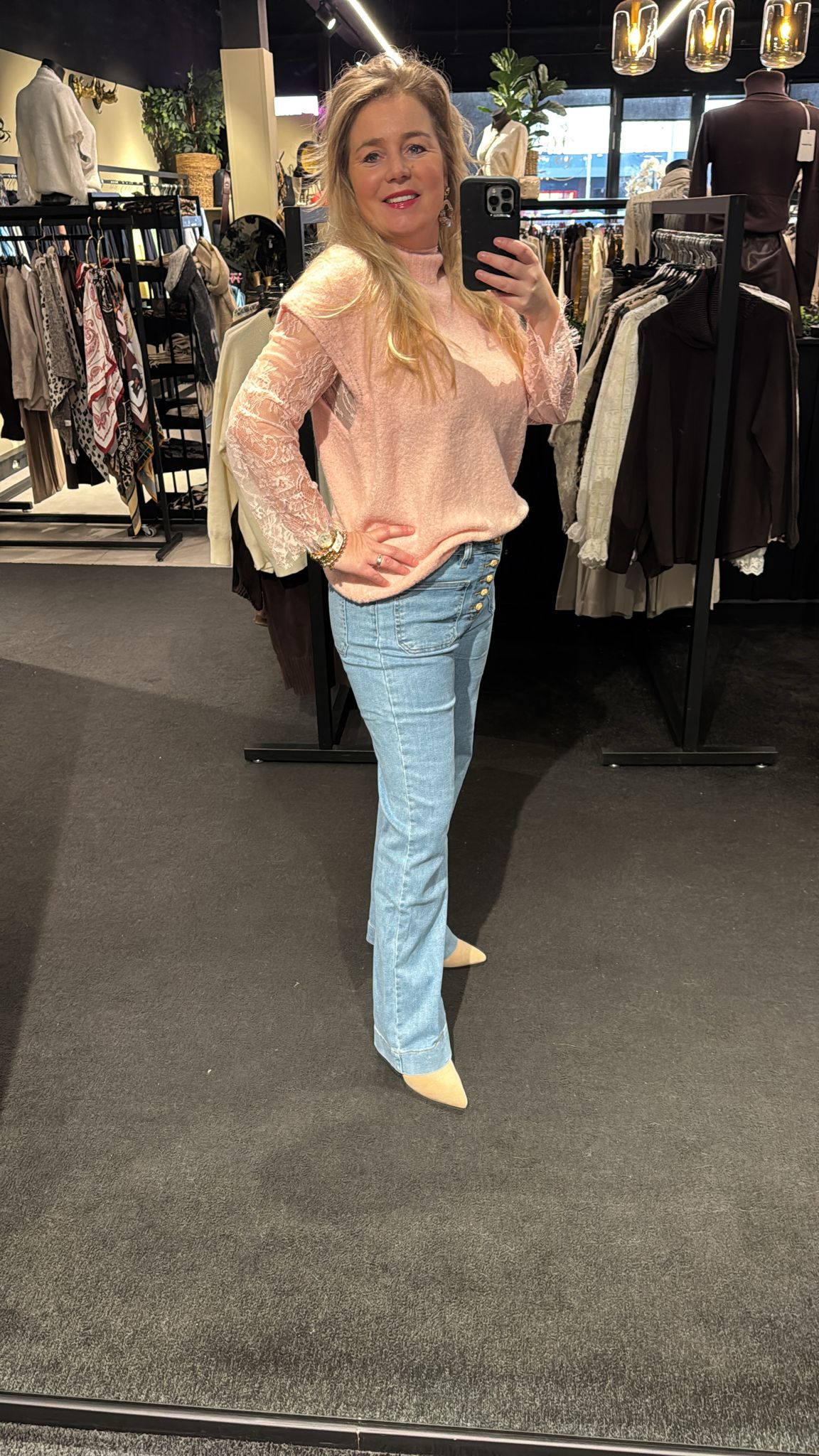 Trui Joan kanten mouw