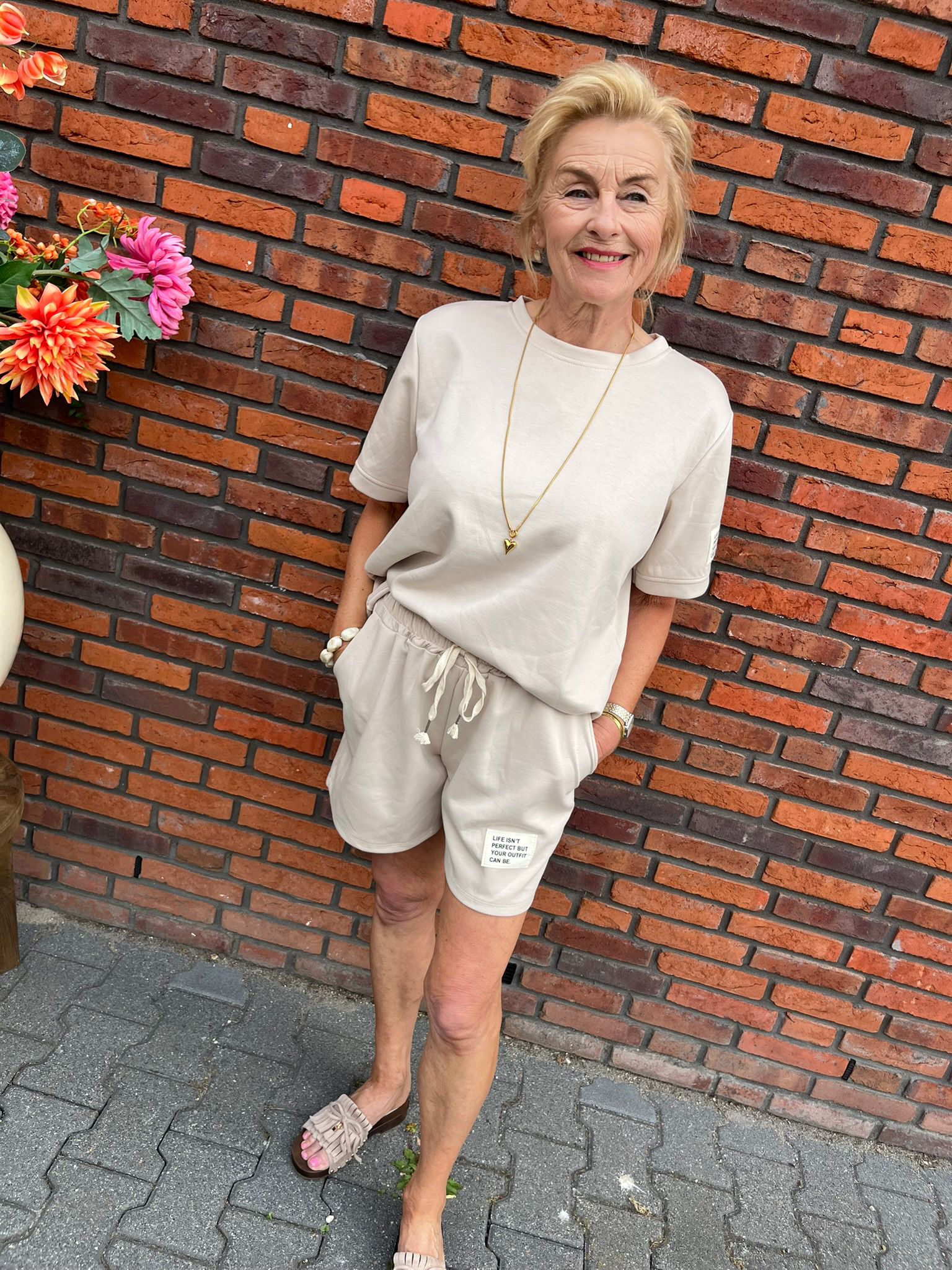 Huispak kort beige