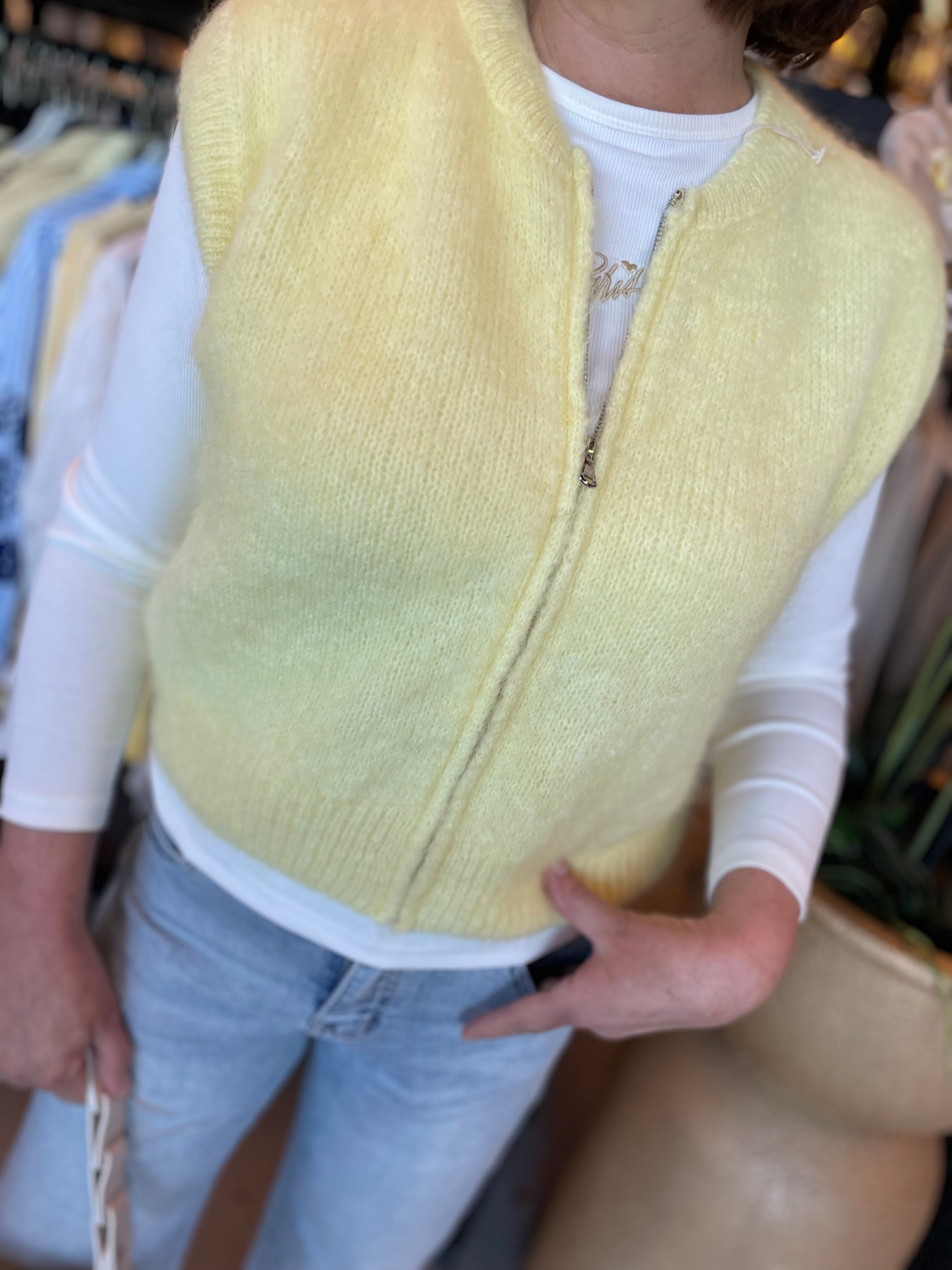 Gilet Amy geel