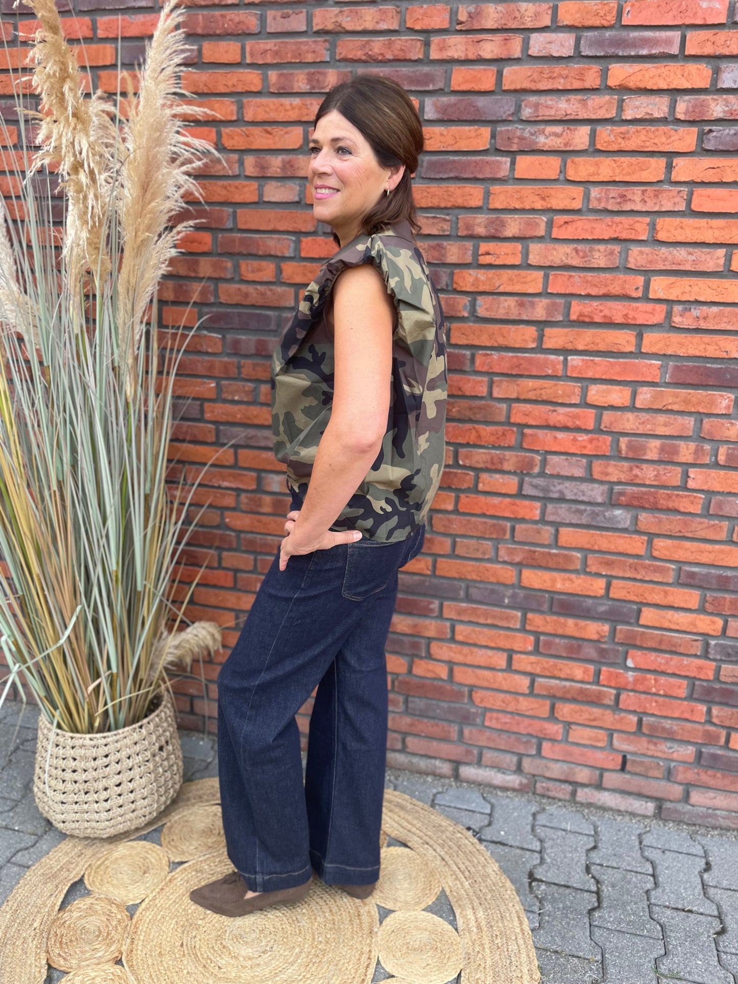Blouse Army korte mouw