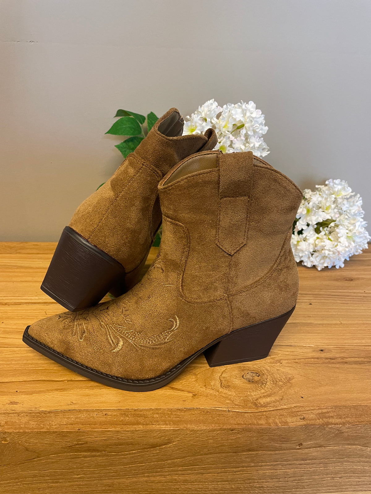 Korte cowboy laars cognac