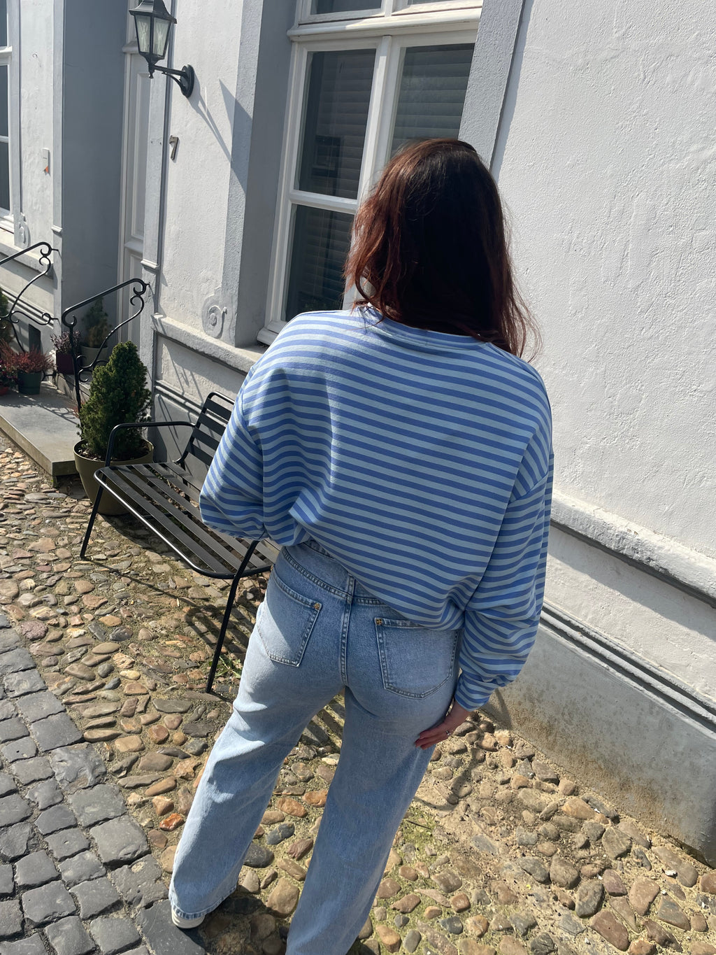 Truitje Amour Paris gestreept blauw