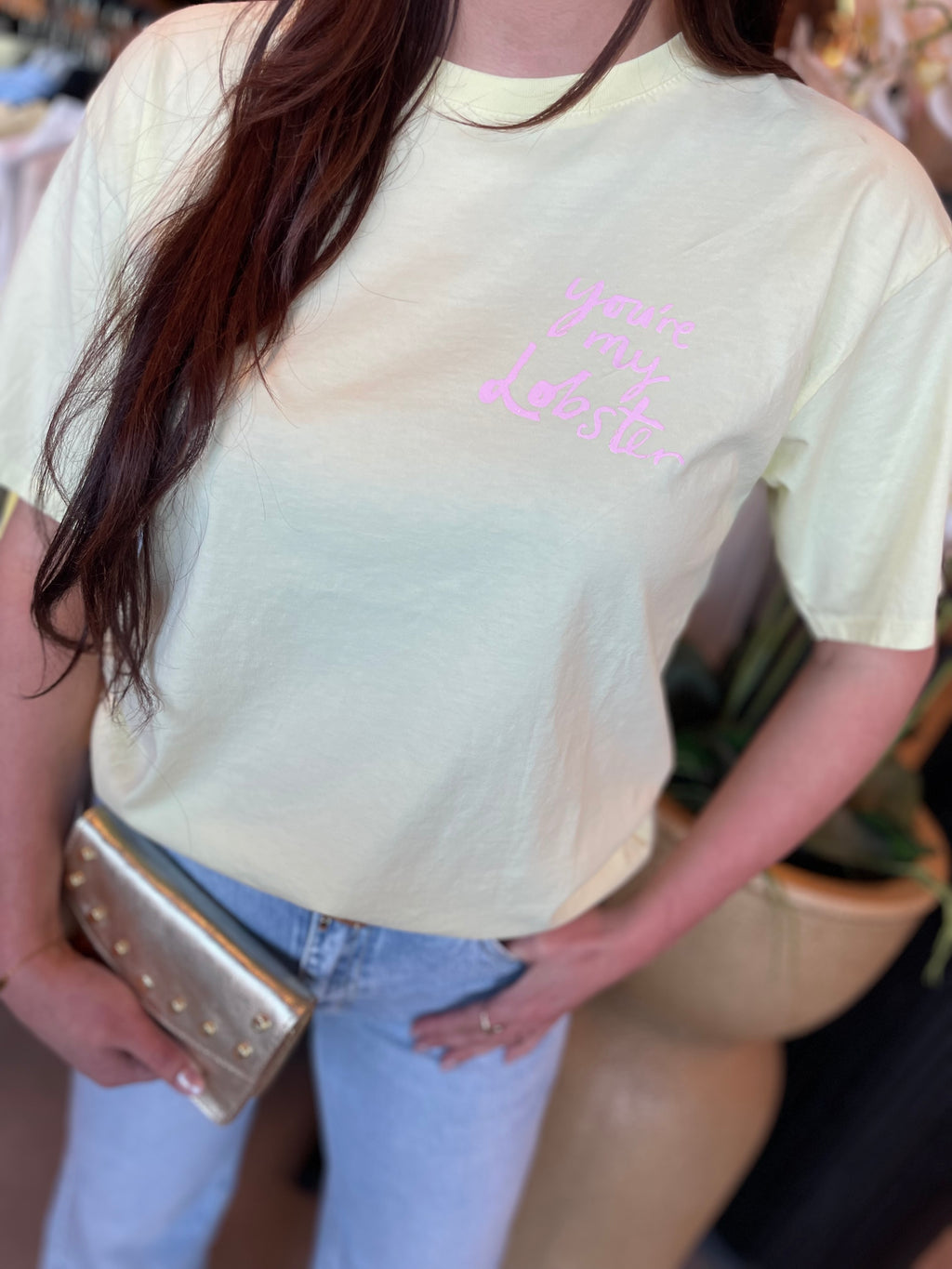 T-shirt Lobster geel