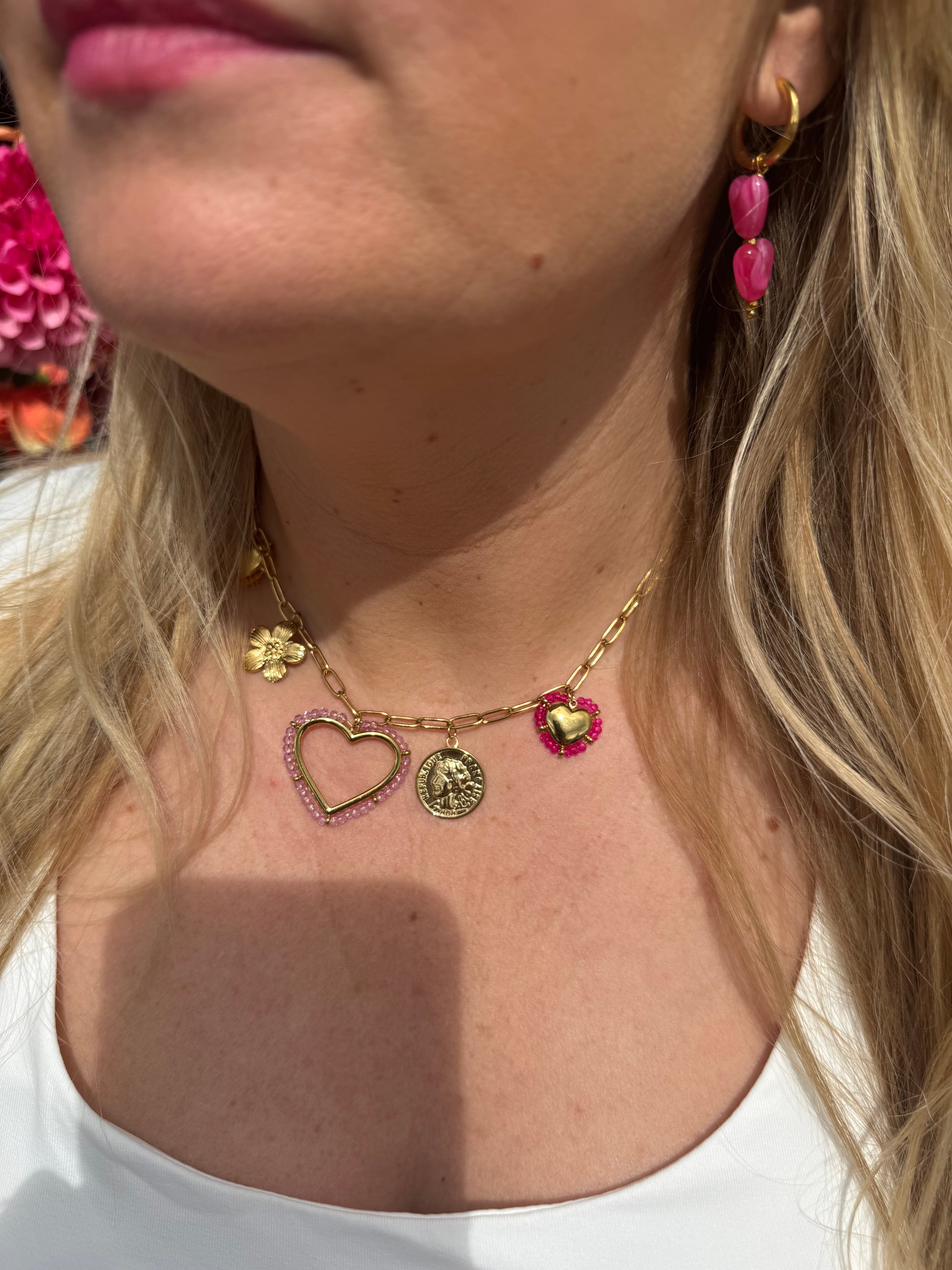 Ketting Pink Heart