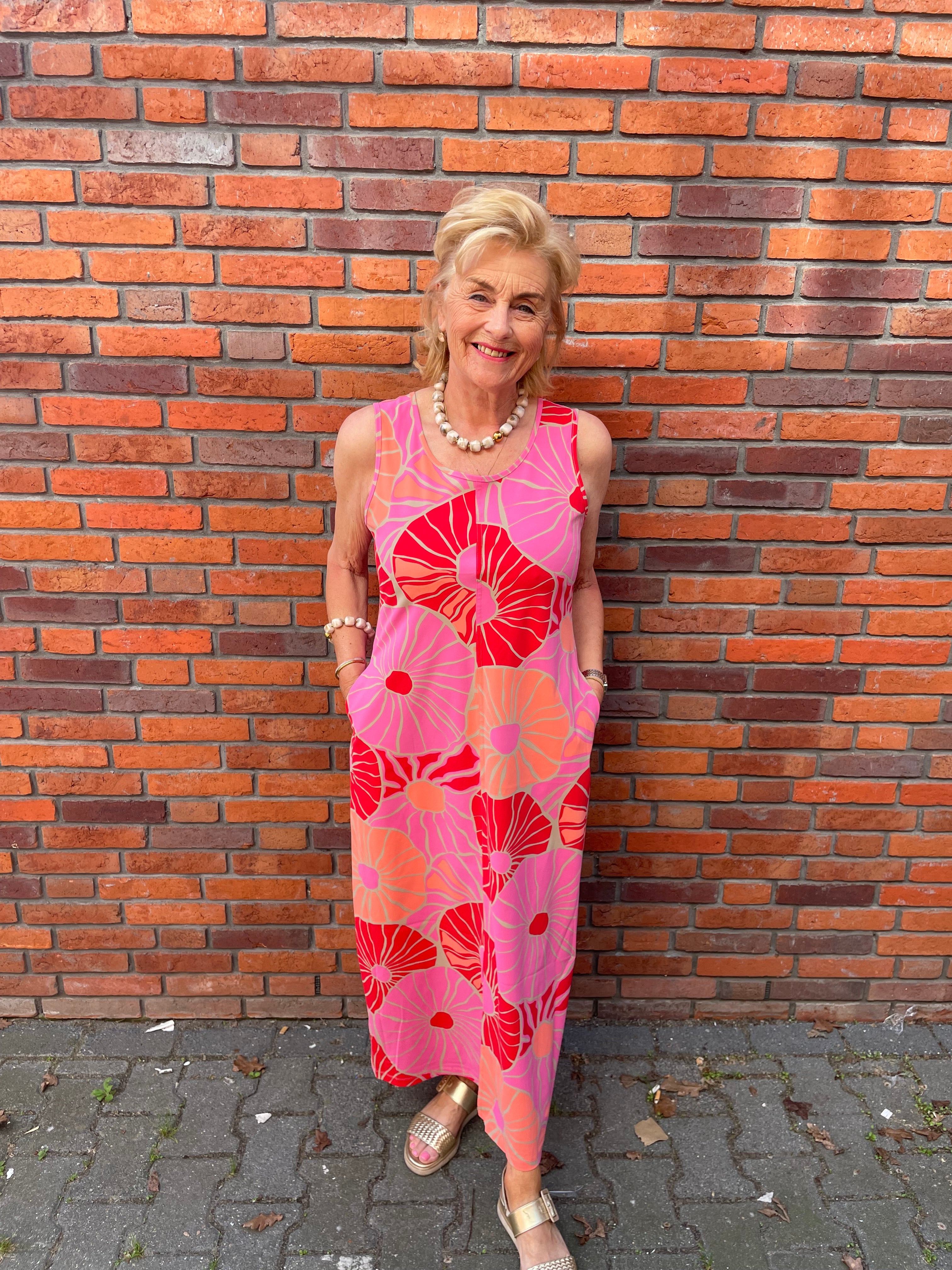 Mi Piace - jurk coral dessert anemone print MP202278P