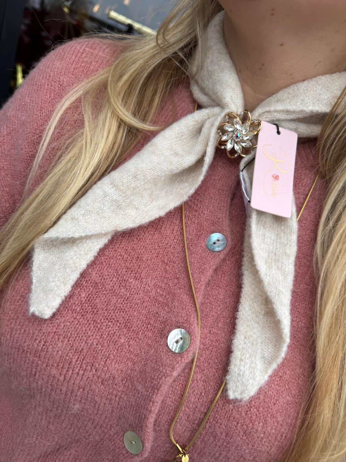 Driehoek sjaaltje Linda beige