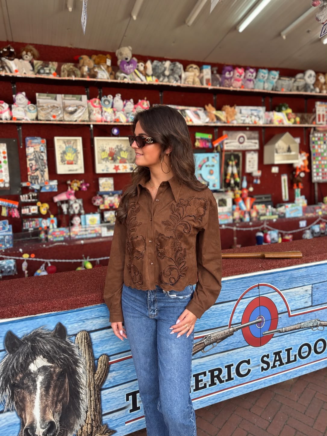 Blouse Riva bruin