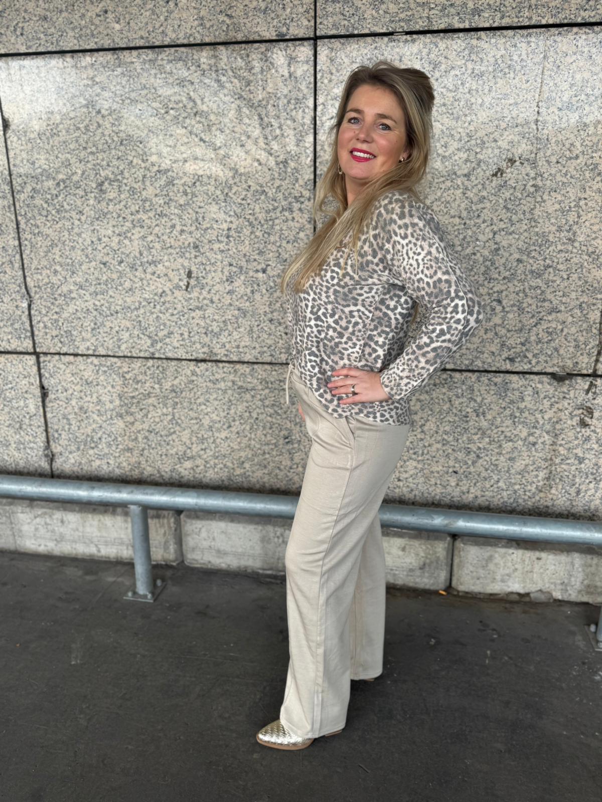 Legging wide leg Lieve beige