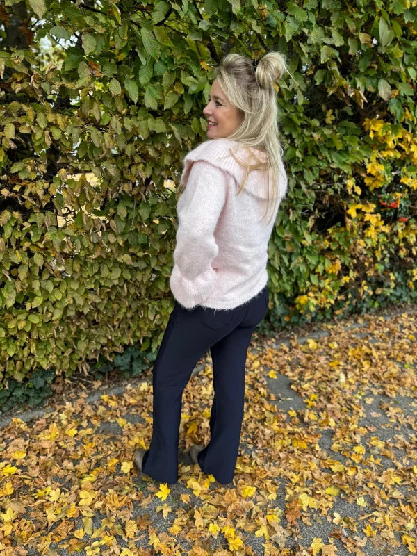 Legging met bies donkerblauw