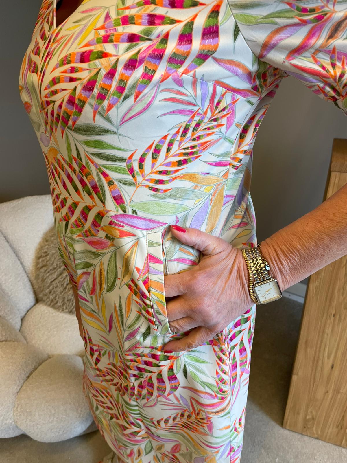 Mi Piace - polo dress Pencil Branches Print MP202605