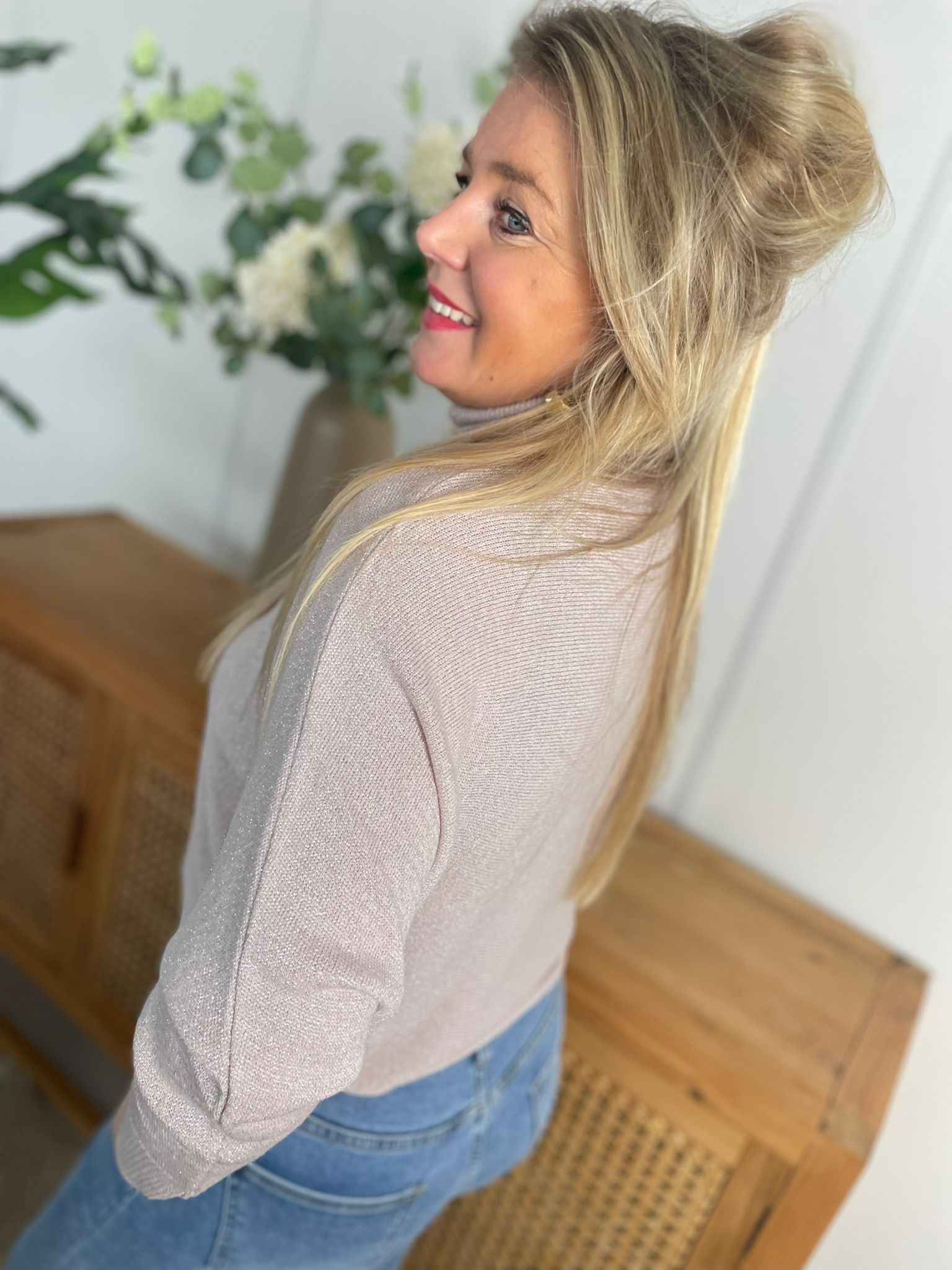 Lichtroze glitter kol