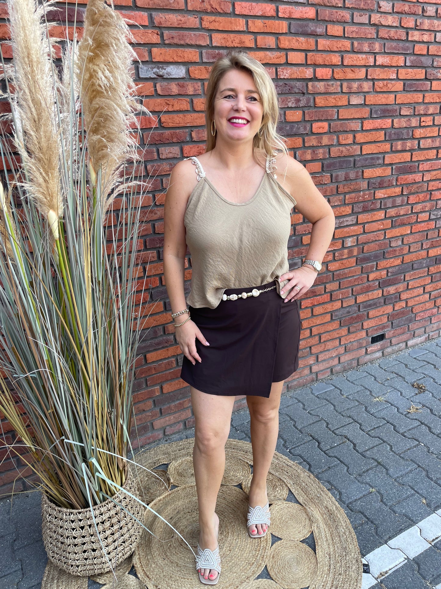 Top schelp taupe