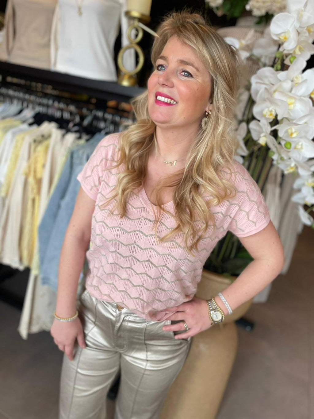 T-shirt Monica roze