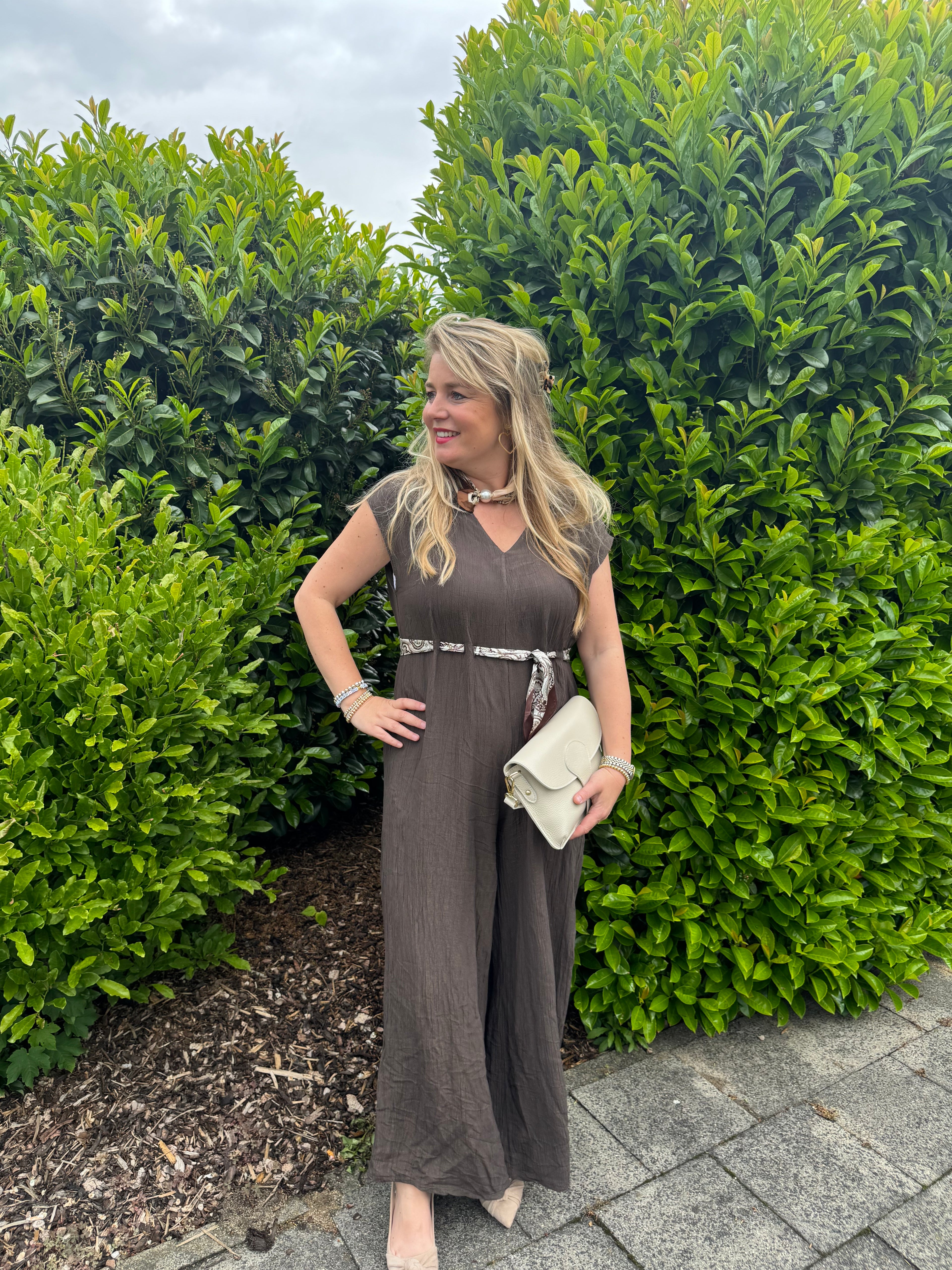 Jumpsuit Adele bruin
