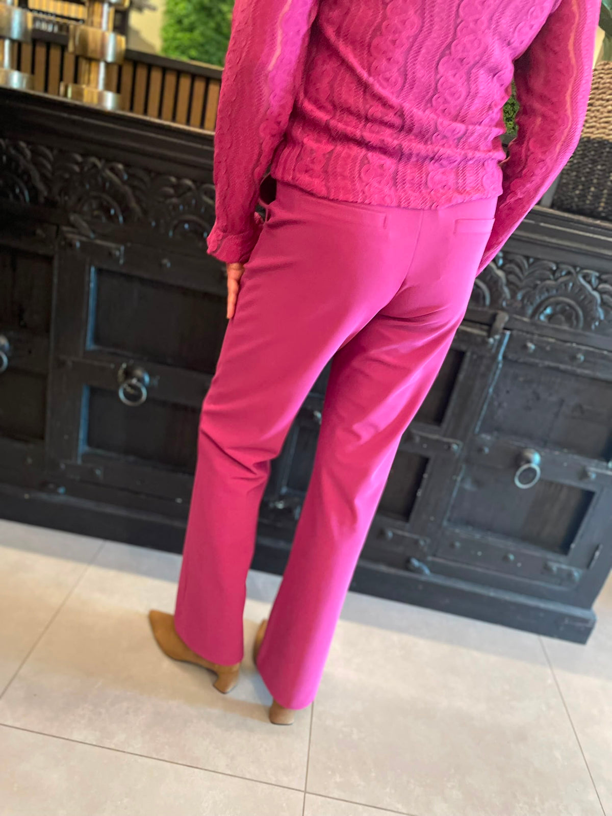 Mi Piace - Travelbroek wide leg magenta