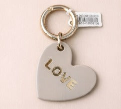 sleutelhanger hartje love — beige