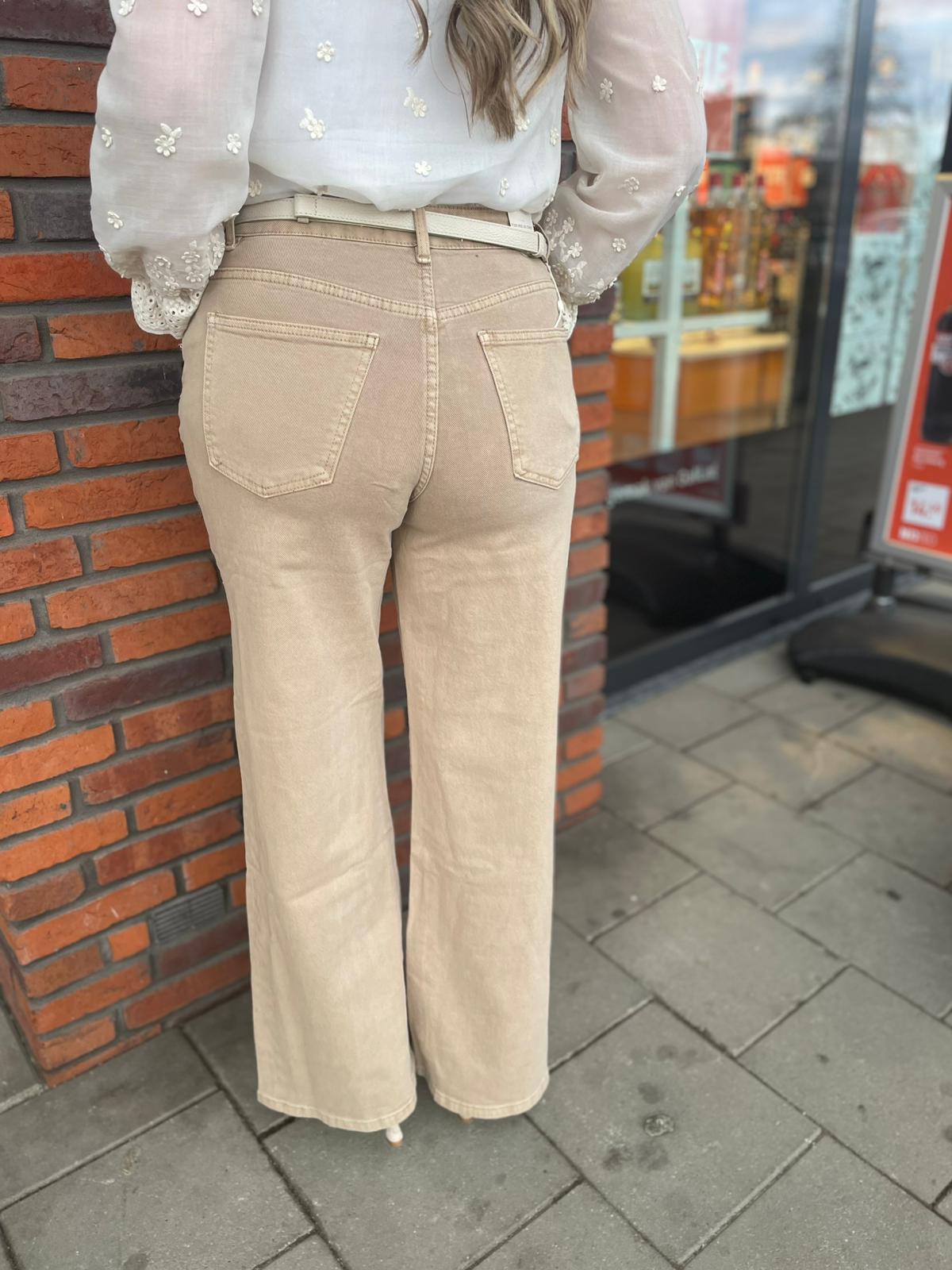 Jeans beige met studs RD9118-15