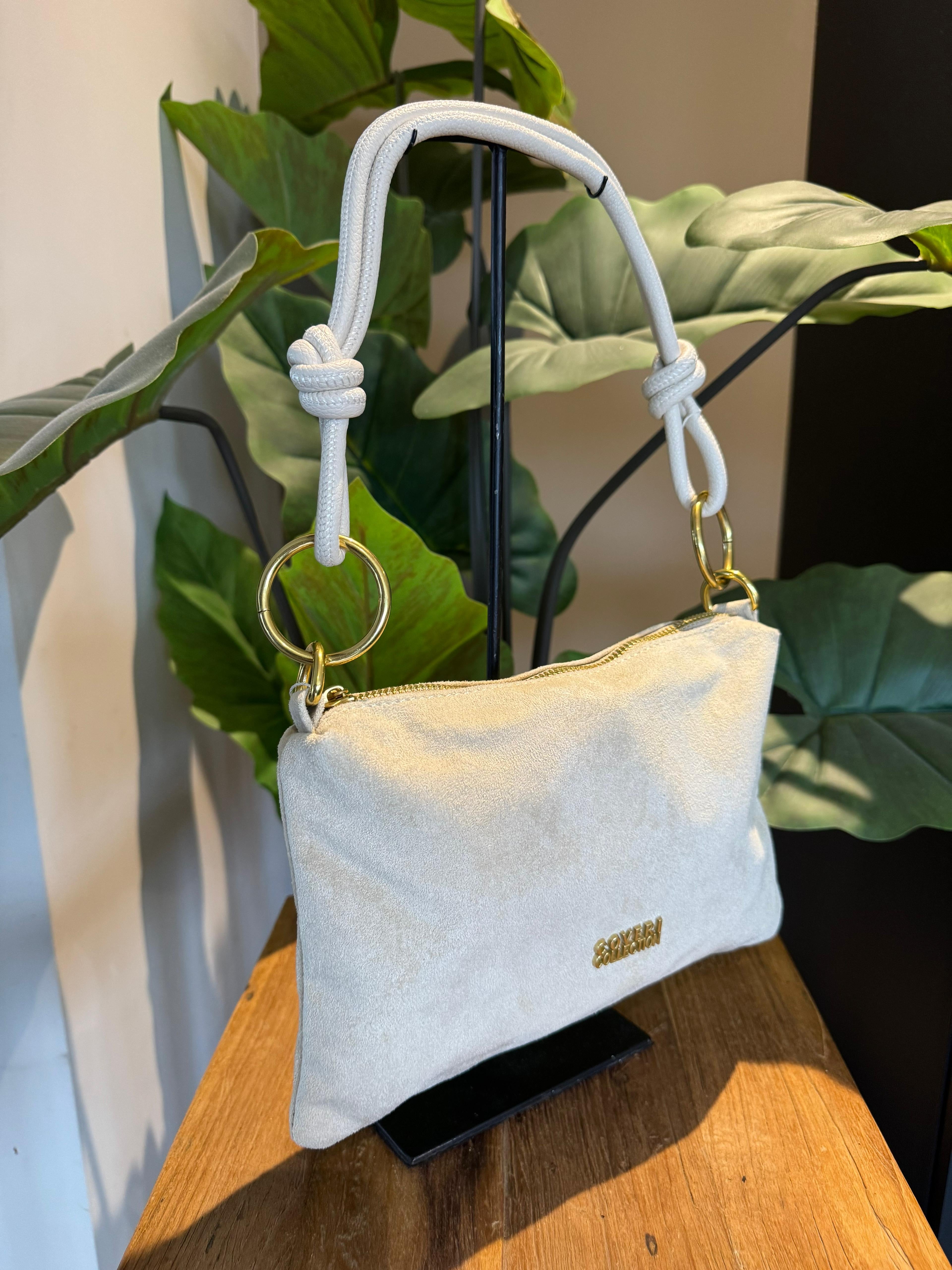 Suedinelook tas Sally klein beige