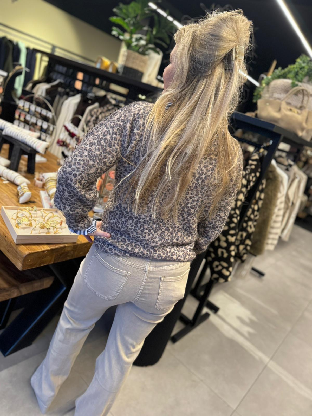 Broek Sara beige met knopen Y6188G#