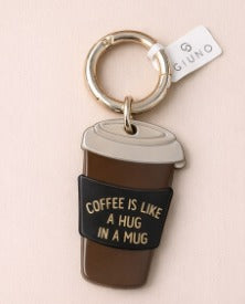 sleutelhanger a hug in a mug zwart