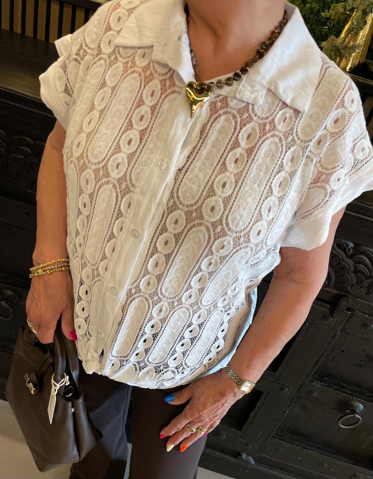 Blouse gehaakt Jeltje wit