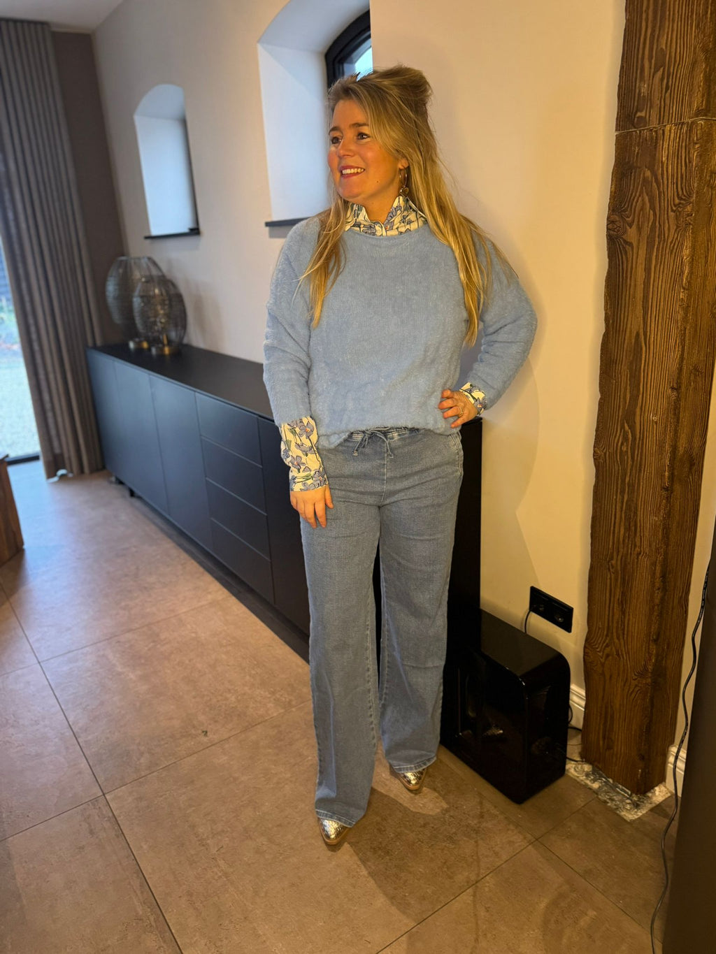 Fluffy truitje blauw