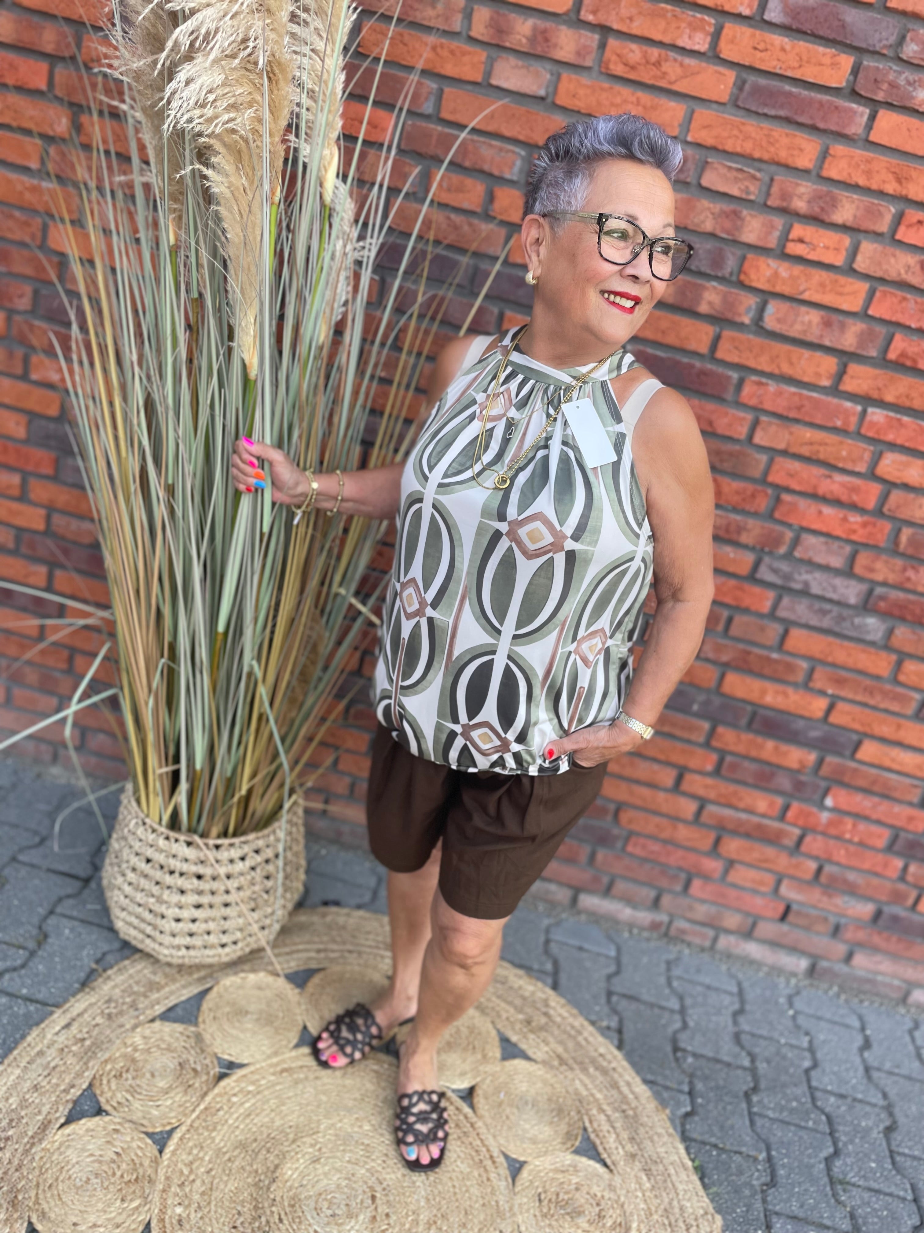 Haltertop Femke groen