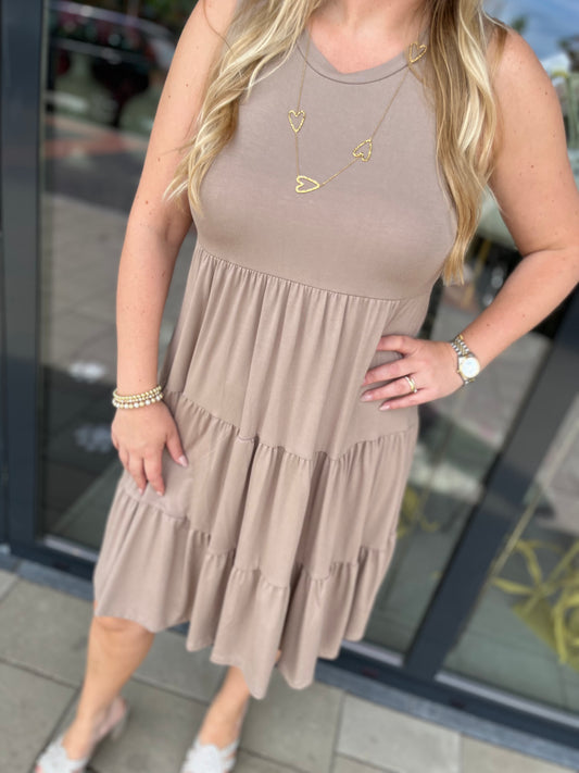 Jurk Kity taupe