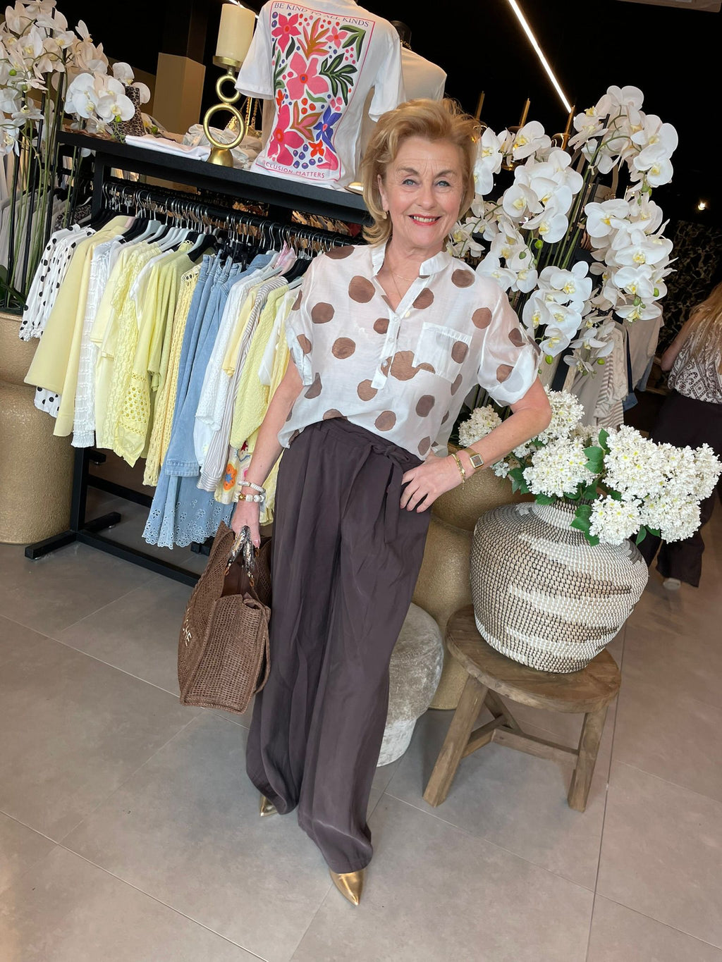 Blouse Dots wit