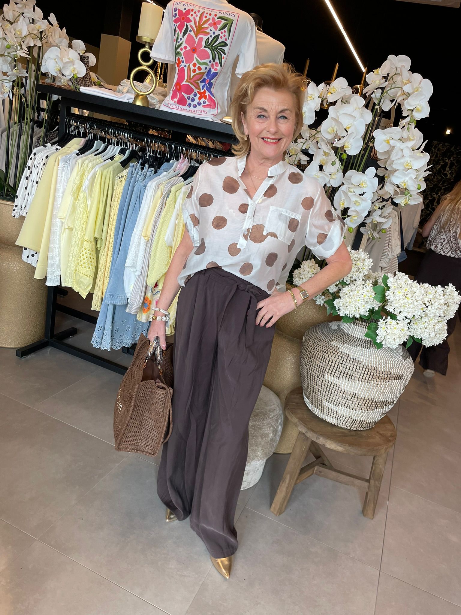 Blouse Dots wit