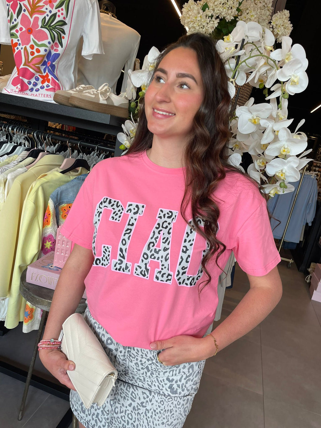 Shirt Ciao donkerroze