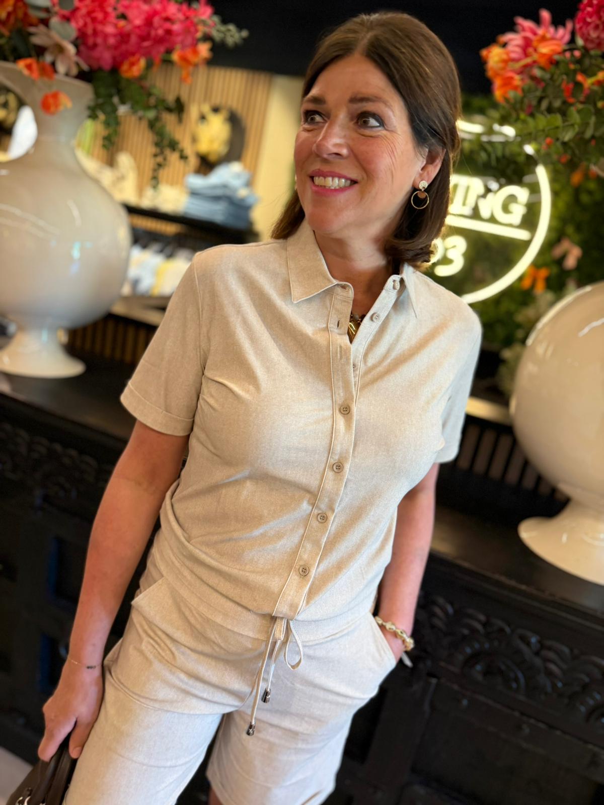 Mi Piace - blouse Latte linnen MP202031P