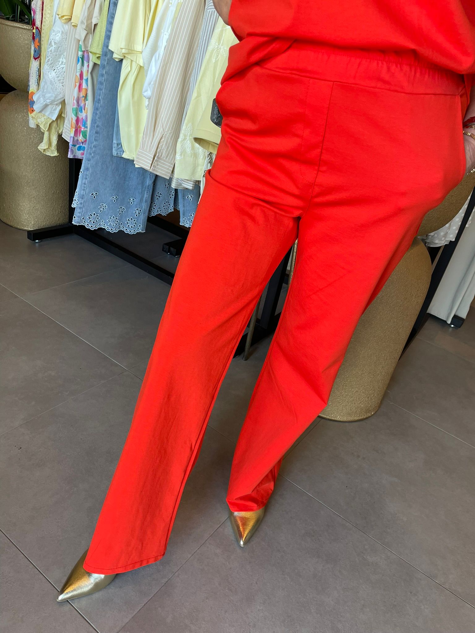 Broek Plien Rood