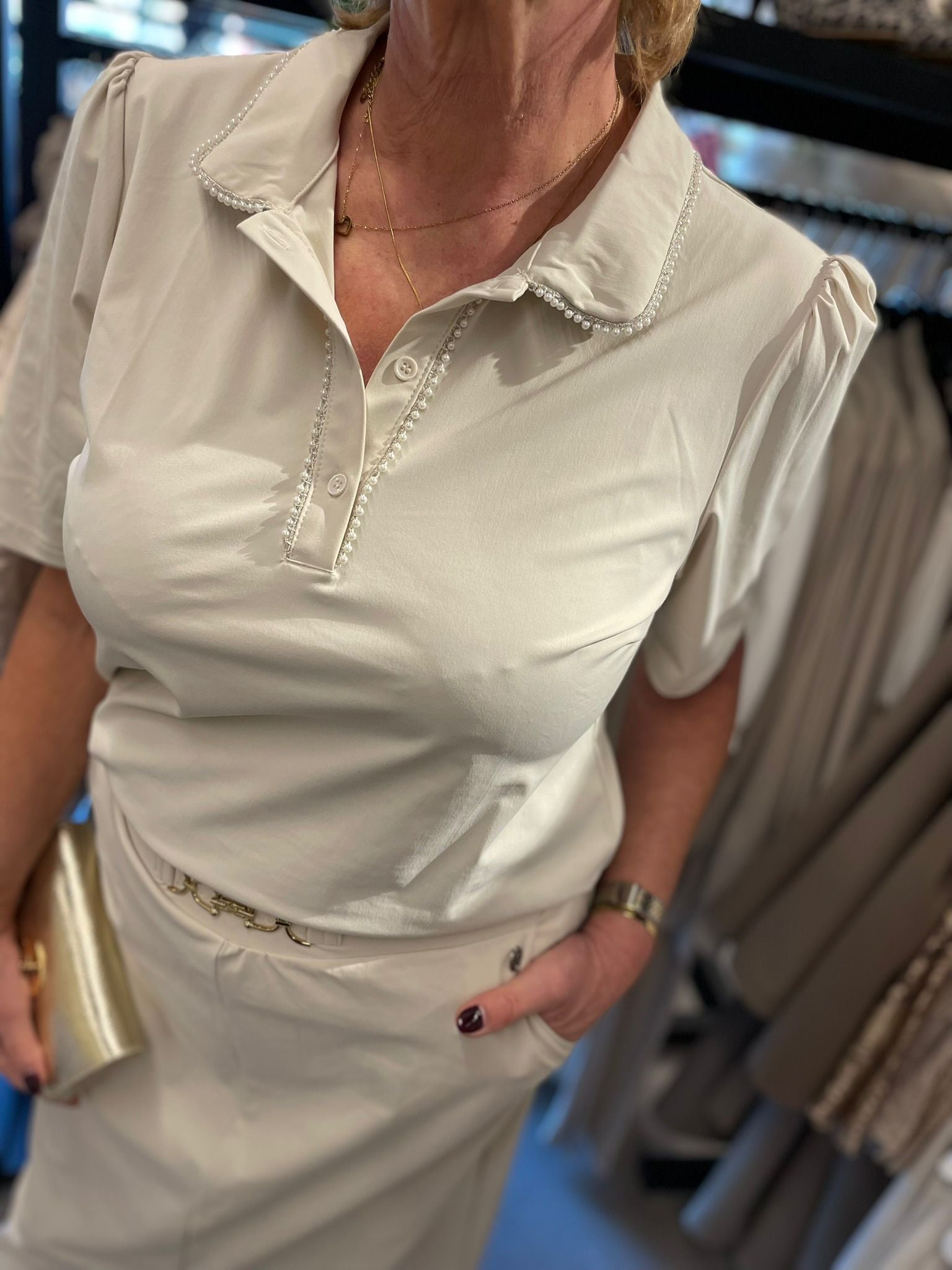 Triple Nine 6941- Blouse met parels kit