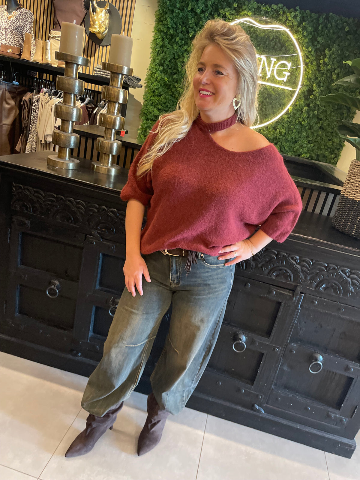 Trui Callie bordeaux