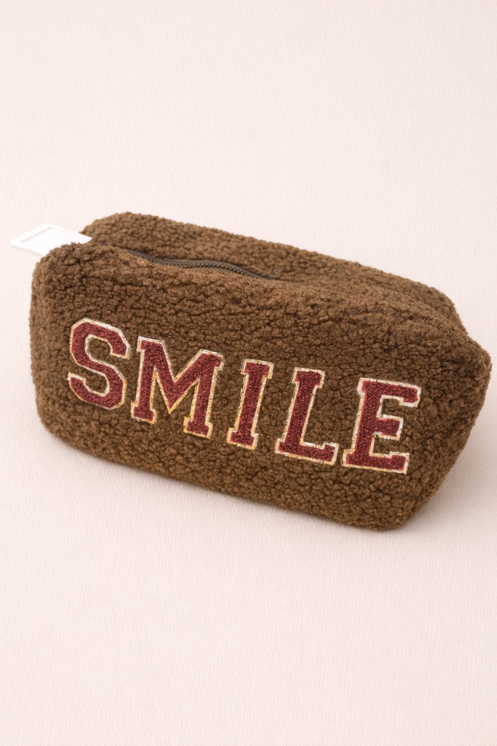 Toilet tas teddy SMILE bruin