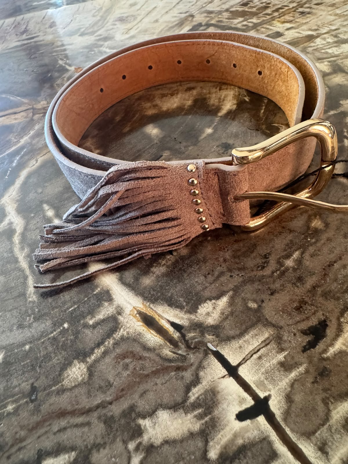Riem franje Taupe