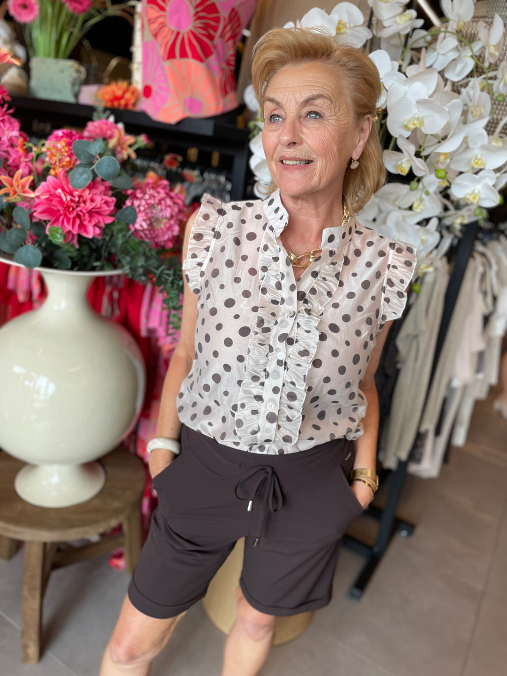 Blouse Daisy bollen wit